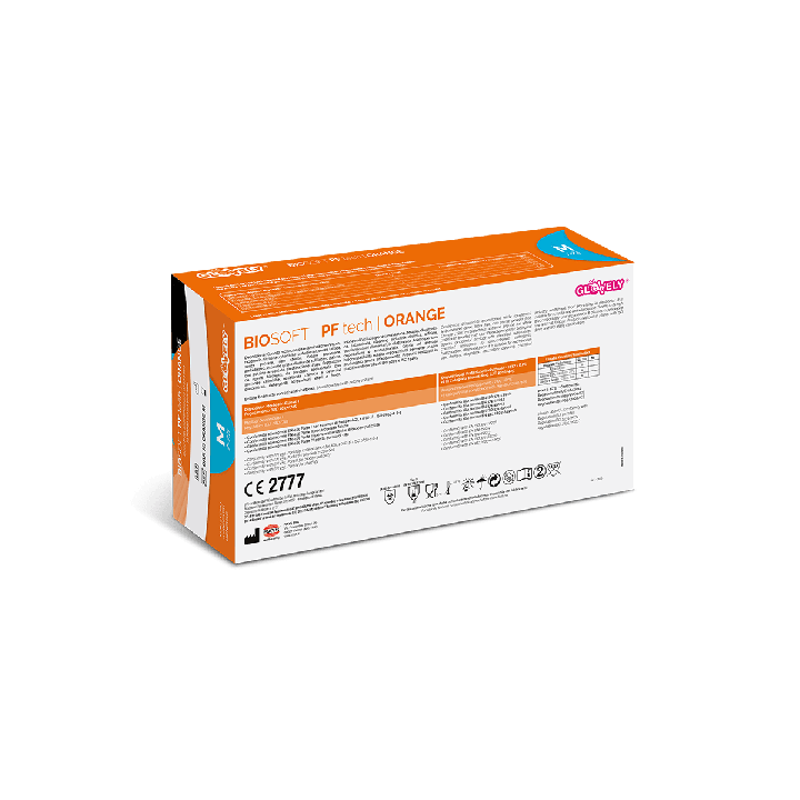 Guanti in Nitrile Arancione BIOSOFT PF Tech Orange