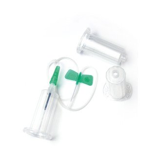 Ago a Farfalla 21G Verde 180 mm con sistema di Sicurezza e Holder