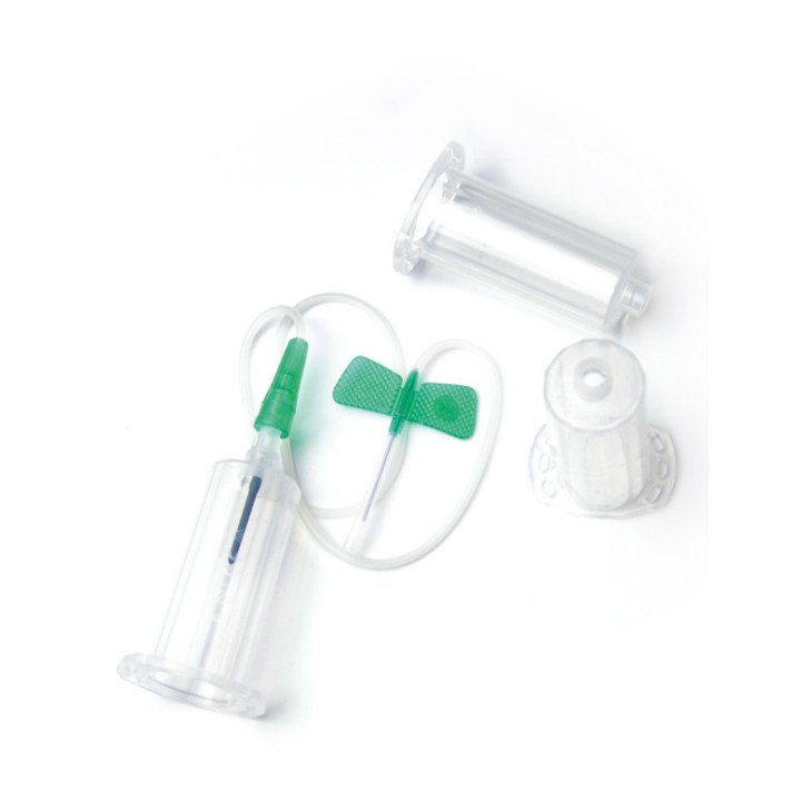 Ago a Farfalla 21G Verde 180 mm con sistema di Sicurezza e Holder