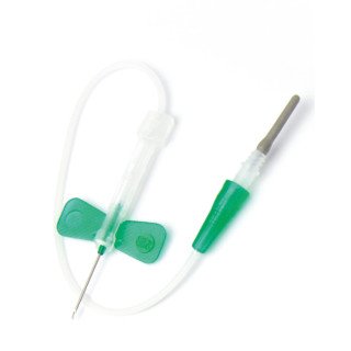 Ago a Farfalla 21G Verde 180 mm con sistema di Sicurezza