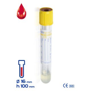 Provetta sottovuoto VacuAptaca® Ø13x75 mm - Gel separatore + Attivatore di Coagulazione